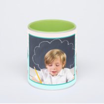 Салатовая кружка с фотопечатью