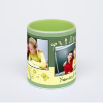 Салатовая кружка с фотопечатью
