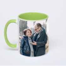 Салатовая кружка с фотопечатью