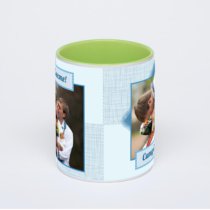Салатовая кружка с фотопечатью