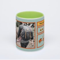 Салатовая кружка с фотопечатью