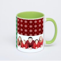 Салатовая кружка с фотопечатью