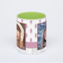 Салатовая кружка с фотопечатью