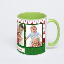 Салатовая кружка с фотопечатью