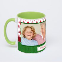 Салатовая кружка с фотопечатью