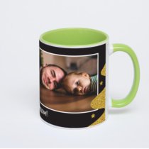 Салатовая кружка с фотопечатью