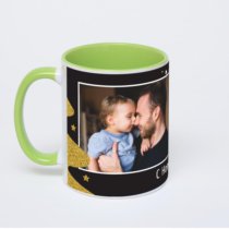 Салатовая кружка с фотопечатью