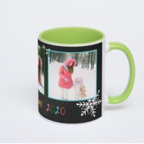 Салатовая кружка с фотопечатью