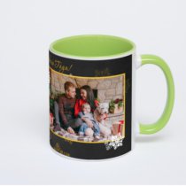 Салатовая кружка с фотопечатью
