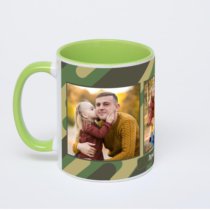 Салатовая кружка с фотопечатью