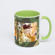 Салатовая кружка с фотопечатью