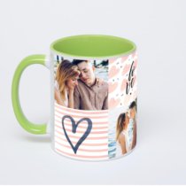 Салатовая кружка с фотопечатью
