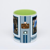 Салатовая кружка с фотопечатью