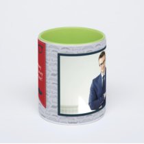 Салатовая кружка с фотопечатью