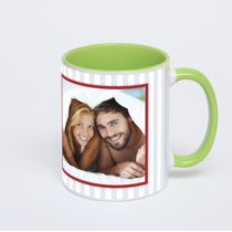 Салатовая кружка с фотопечатью