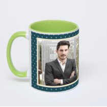 Салатовая кружка с фотопечатью