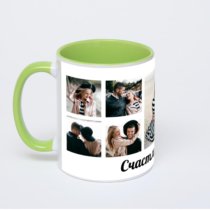 Салатовая кружка с фотопечатью