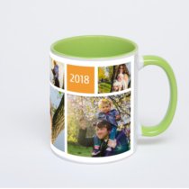 Салатовая кружка с фотопечатью