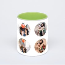 Салатовая кружка с фотопечатью