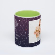 Салатовая кружка с фотопечатью