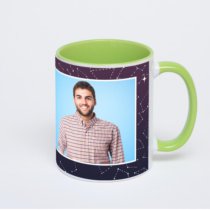 Салатовая кружка с фотопечатью