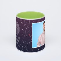 Салатовая кружка с фотопечатью