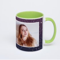 Салатовая кружка с фотопечатью
