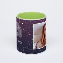 Салатовая кружка с фотопечатью