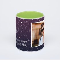 Салатовая кружка с фотопечатью