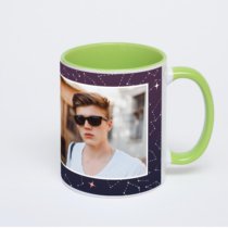 Салатовая кружка с фотопечатью