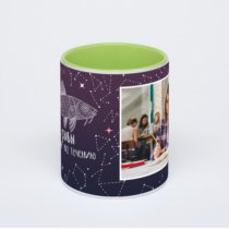 Салатовая кружка с фотопечатью