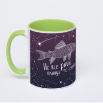 Салатовая кружка с фотопечатью