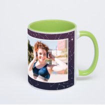 Салатовая кружка с фотопечатью