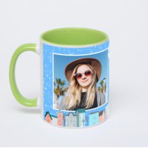 Салатовая кружка с фотопечатью