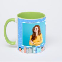 Салатовая кружка с фотопечатью