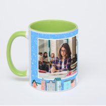 Салатовая кружка с фотопечатью