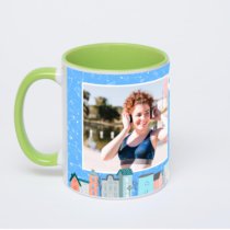 Салатовая кружка с фотопечатью