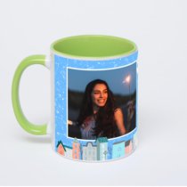 Салатовая кружка с фотопечатью