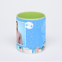 Салатовая кружка с фотопечатью