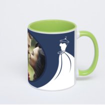 Салатовая кружка с фотопечатью