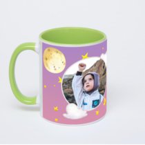 Салатовая кружка с фотопечатью
