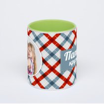 Салатовая кружка с фотопечатью