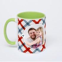 Салатовая кружка с фотопечатью