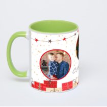Салатовая кружка с фотопечатью