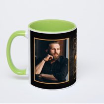 Салатовая кружка с фотопечатью