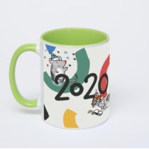 Салатовая кружка с фотопечатью