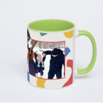 Салатовая кружка с фотопечатью