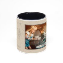 Чёрная кружка с фотопечатью