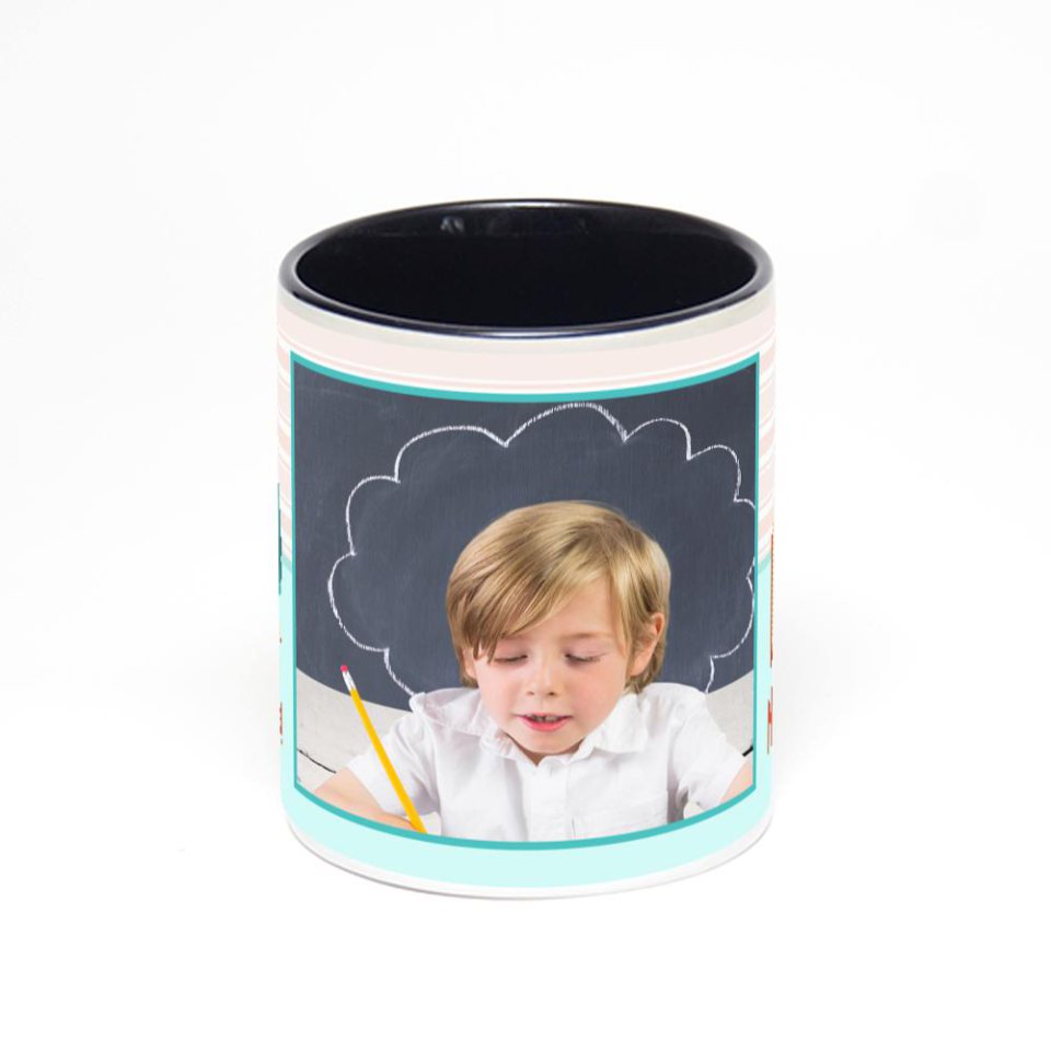 Чёрная кружка с фотопечатью