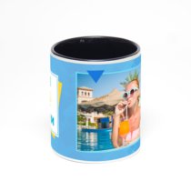 Чёрная кружка с фотопечатью